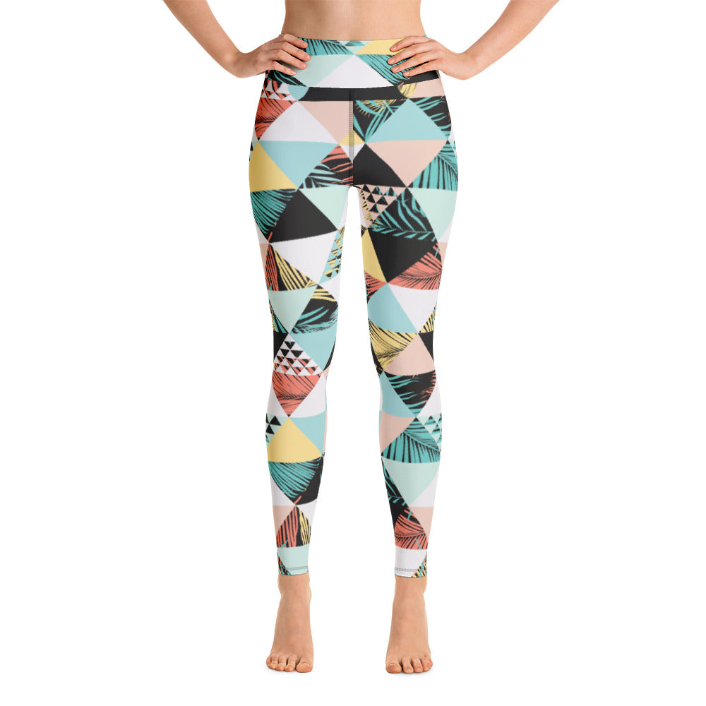 Geometric yoga pants hotsell