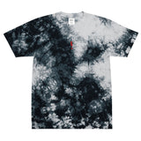 Embroidered Bolt Oversized tie-dye t-shirt